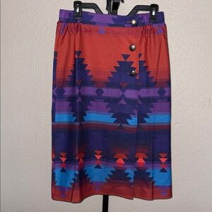 Lucky and Blessed Aztec Wrap Skirt - NWT